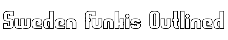 Sweden Funkis Outlined font preview