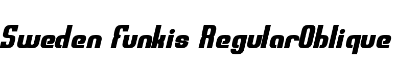 Sweden Funkis RegularOblique font preview