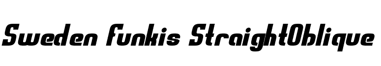 Sweden Funkis StraightOblique font preview