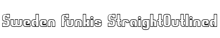 Sweden Funkis StraightOutlined font preview