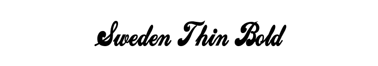 Sweden Thin Bold font preview