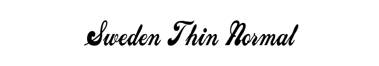 Sweden Thin Normal font preview