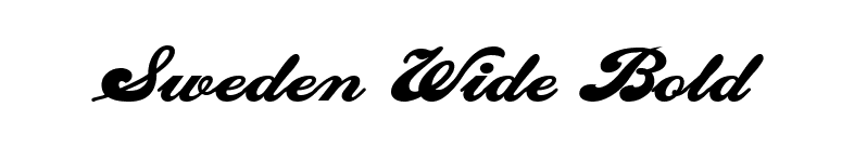 Sweden Wide Bold font preview