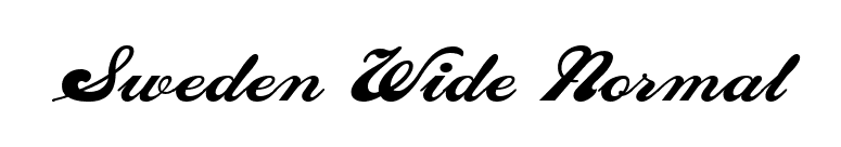 Sweden Wide Normal font preview