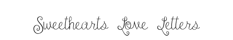 Sweethearts Love Letters font preview