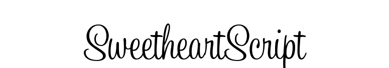 SweetheartScript font preview