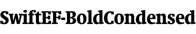 SwiftEF-BoldCondensed font preview
