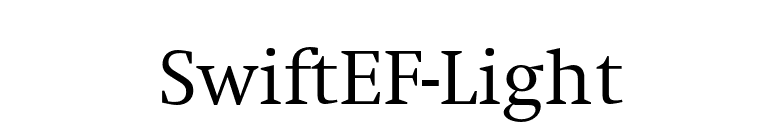 SwiftEF-Light font preview