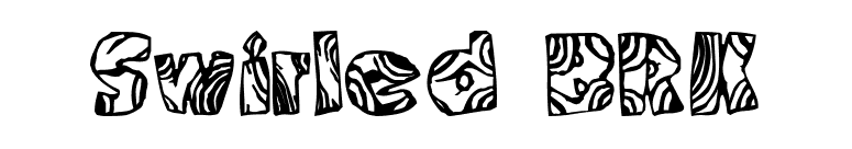 Swirled BRK font preview