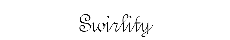 Swirlity font preview