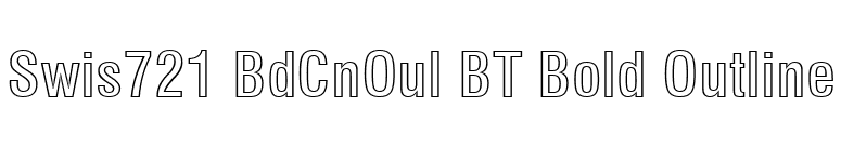 Swis721 BdCnOul BT Bold Outline font preview