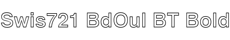 Swis721 BdOul BT Bold font preview