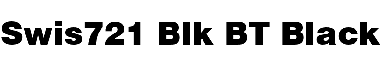 Swis721 Blk BT Black font preview