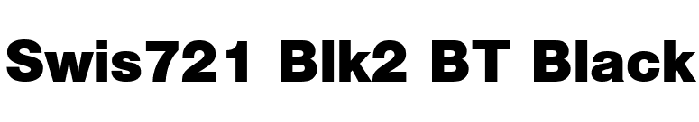 Swis721 Blk2 BT Black font preview