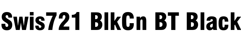 Swis721 BlkCn BT Black font preview