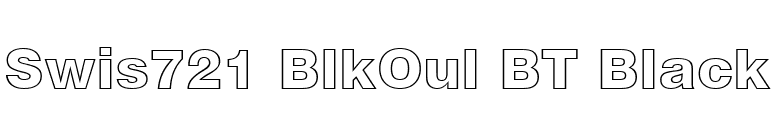 Swis721 BlkOul BT Black font preview