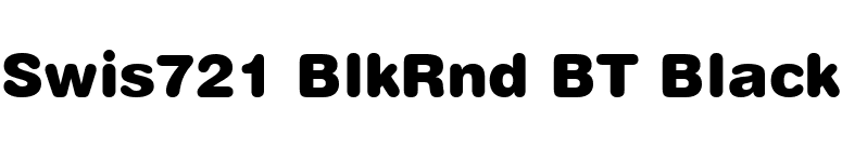 Swis721 BlkRnd BT Black font preview