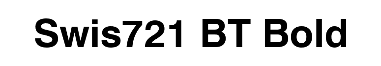 Swis721 BT Bold font preview