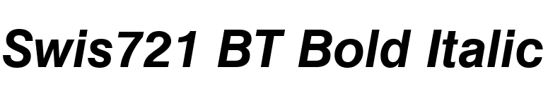 Swis721 BT Bold Italic font preview