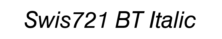Swis721 BT Italic font preview
