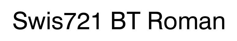 Swis721 BT Roman font preview
