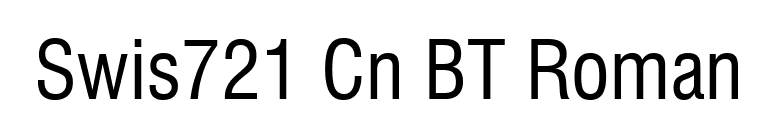 Swis721 Cn BT Roman font preview