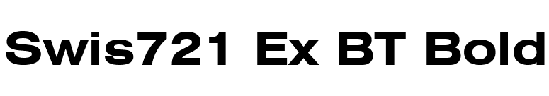 Swis721 Ex BT Bold font preview
