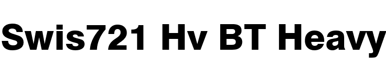 Swis721 Hv BT Heavy font preview
