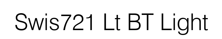 Swis721 Lt BT Light font preview