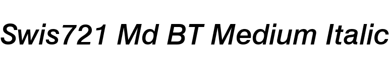 Swis721 Md BT Medium Italic font preview