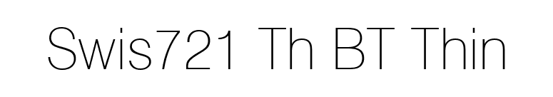 Swis721 Th BT Thin font preview