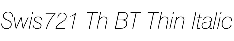 Swis721 Th BT Thin Italic font preview