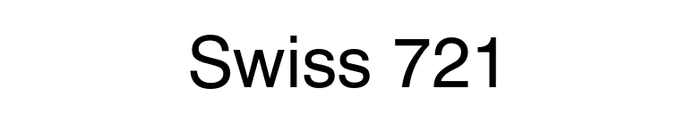 Swiss 721 font preview