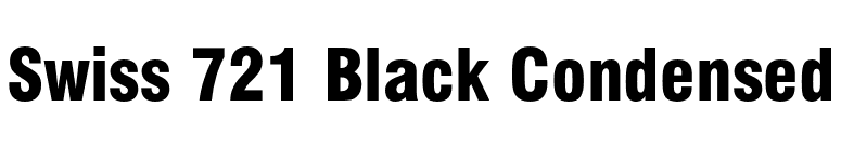 Swiss 721 Black Condensed font preview