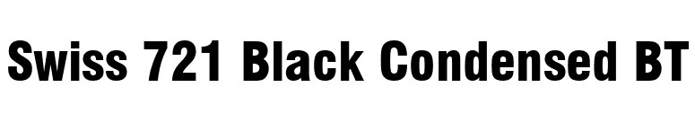 Swiss 721 Black Condensed BT font preview