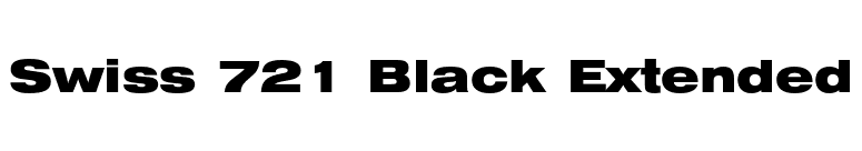 Swiss 721 Black Extended font preview
