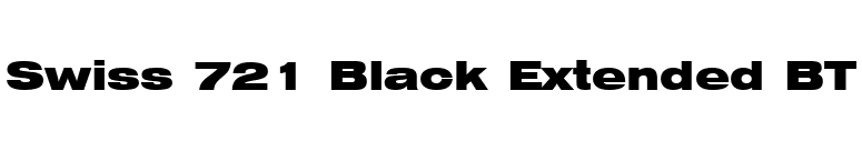 Swiss 721 Black Extended BT font preview