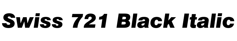 Swiss 721 Black Italic font preview