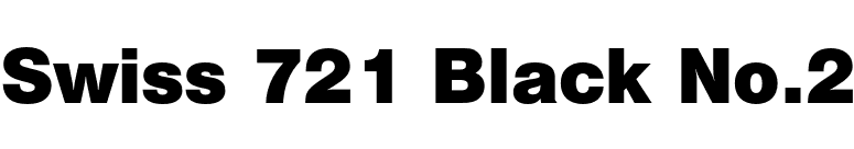 Swiss 721 Black No.2 font preview