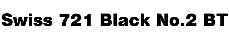 Swiss 721 Black No.2 BT font preview