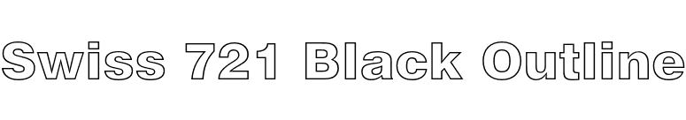 Swiss 721 Black Outline font preview