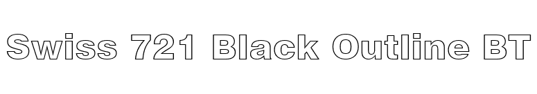 Swiss 721 Black Outline BT font preview