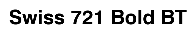 Swiss 721 Bold BT font preview