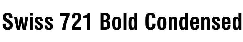 Swiss 721 Bold Condensed font preview