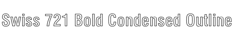 Swiss 721 Bold Condensed Outline font preview