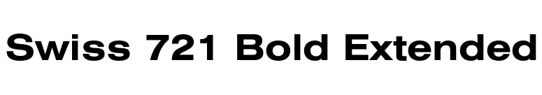 Swiss 721 Bold Extended font preview