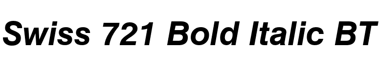 Swiss 721 Bold Italic BT font preview