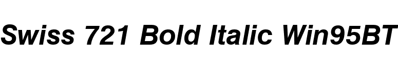 Swiss 721 Bold Italic Win95BT font preview