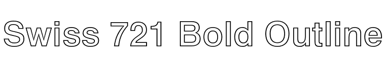 Swiss 721 Bold Outline font preview