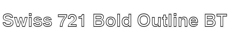 Swiss 721 Bold Outline BT font preview